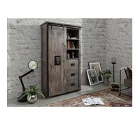 Armoire - MASSIVMOEBEL24 - RAILWAY N° 414 - Bois massif - Style industriel - Coulissante