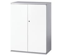 Armoire métal Starting portes battantes - H. 105 x L. 80 cm - Corps Aluminium - Portes Blanches