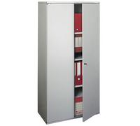 Armoire métal Starting portes battantes H.160 x L. 80cm - Corps Gris - Portes Grises