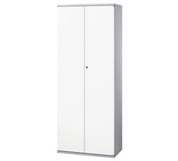 Armoire métal Starting portes battantes - H. 198 x L. 80 cm - Corps Alu - Portes Blanches