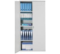 Armoire métal Starting portes battantes - H. 198 x L. 80 cm - Corps Gris - Portes Grises