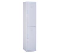 Vinsetto Armoire métallique avec 2 Compartiments, Armoire de Rangement verrouillable avec 2 clés, 4 étagères, 38 x 46 x 180 cm, Gris