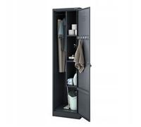 Armoire métallique AGNES anthracite 1850 x 500 mm avec serrure et étagères