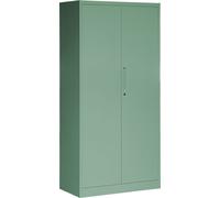 Armoire métallique Armoire à archives Armoire à outils Armoire à langer Armoire à portes battantes 185 cm x 90 cm x 45 cm, Couleur : Vert pastel