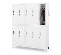 Armoire Métallique BARTEK 10 Portes Blanche, Robustesse & Sécurité