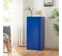 Armoire métallique 'Burlöv' avec 1 porte et 2 étagères acier 88 x 40 x 35 cm bleu