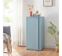 Armoire métallique 'Burlöv' avec 1 porte et 2 étagères Acier 88 x 40 x 35 cm Gris-bleu