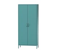 Jan Nowak Armoire Chambre Adulte Enfant en Métal 2 Portes - Flavio | Etagères, Tringles à Vêtements | Armoire de Rangement Chambre, Armoire Penderie | 80 x 185 x 45 cm | Marine