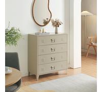 Armoire métallique 'Hämeenlinna' avec 4 tiroirs acier 80 x 40 x 92 cm couleur chameau