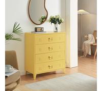 Armoire métallique 'Hämeenlinna' avec 4 tiroirs acier 80 x 40 x 92 cm jaune