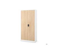 Armoire métallique multifonctionnelle blanche / chêne Sonoma : Eco Design DAWID 900 x 1850 x 450 mm
