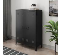 Armoire métallique 'Oripää' avec 2 portes 110 x 75 x 33 cm Noir