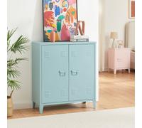 Armoire métallique 'Oripää' avec 2 portes 90 x 80 x 33 cm Gris-bleu