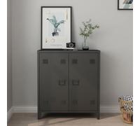 Armoire métallique 'Oripää' avec 2 portes 90 x 80 x 33 cm Noir