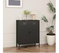 Armoire métallique Pyhäranta acier 102 x 80 x 40 cm noir mat