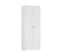 PEGANE Armoire/Meuble de Rangement, Coloris Blanc - Hauteur 180 x Longueur 80 x Profondeur 35 cm