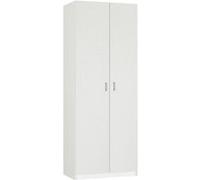 PEGANE Armoire/Meuble de Rangement, Coloris Blanc - Hauteur 180 x Longueur 80 x Profondeur 35 cm