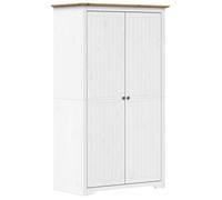 Armoire MGH - Garde-robe Chambre - BODO blanc marron 99x53,5x173 cm - bois massif de pin M270