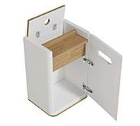 Armoire mi-haute VitrA Sento 60876 40 x 29,5 x 56 cm, blanc mat, décor, 1 porte, charnière à droite