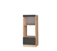 Armoire micro-ondes Fame-Line, 60cm ouvert, Anthracite-or/Chêne de force doré, Vicco 38426