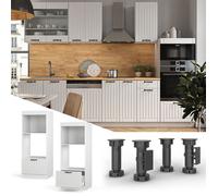 Armoire micro-ondes Fame-Line, 60cm ouvert, Blanc campagne/Blanc, Vicco 38535
