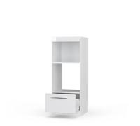 Vicco armoire micro-ondes Fame-Line, Blanc Haute brillance, 60 cm ouvert
