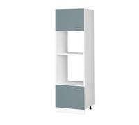 Armoire micro-ondes R-Line, 60cm, Bleu-gris/Blanc, Vicco 41049