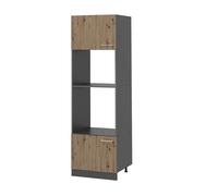 Armoire micro-ondes R-Line, 60cm, Chêne Artisan, Anthracite, Vicco