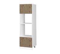 Armoire micro-ondes R-Line, 60cm, Chêne Artisan/Blanc, Vicco 49261