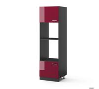 Armoire micro-ondes R-Line, 60cm, Rouge brillant/Anthracite, Vicco 34933