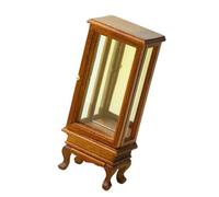 Armoire miniature classique avec porte en verre qui améliore l'aspect réaliste de diverses maisons de poupées, mobilier paysager