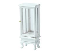 Armoire miniature classique avec porte en verre qui améliore l'aspect réaliste pour diverses maisons de poupées, meubles de paysage, armoire miniature