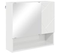 vidaXL Miroir Cabinet - Meuble de Salle de Bain Murale avec Rangement, Étagère Compacte Rectangulaire, Organisateur pour Accessoires de Bain, Décor Moderne pour la Maison & Le Jardin