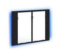 vidaXL Armoire de toilette avec porte Chêne noir 60 x 12 x 45 cm