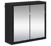 vidaXL Armoire Miroir de Salle de Bain Chêne noir 65 x 20 x 60 cm