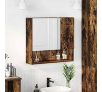 Armoire Miroir Montage mural avec stockage Bois d'ingénierie compacte vidaXL vid
