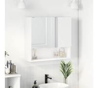 vidaXL Miroir Cabinet - Meuble de Salle de Bain Murale avec Rangement, Étagère Compacte Rectangulaire, Organisateur pour Accessoires de Bain, Décor Moderne pour la Maison & Le Jardin
