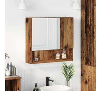 vidaXL Miroir Cabinet - Meuble de Salle de Bain Murale avec Rangement, Étagère Compacte Rectangulaire, Organisateur pour Accessoires de Bain, Décor Moderne pour la Maison & Le Jardin