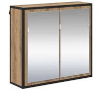 Armoire miroir murale - vidaXL - Chêne artisanal - 65x20x60 cm - Avec miroir - Avec étagère - Avec porte