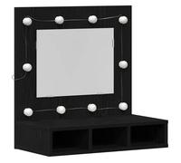 Armoire à Miroir avec LED Blanc 60x31,5x62 cm Rangement Salle de Bain vidaXL