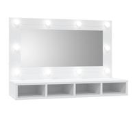 vidaXL Armoire à miroir avec LED Blanc 90x31,5x62 cm