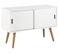 Armoire Mitra blanche à portes coulissantes de style scandinave