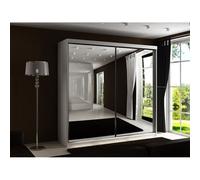 Armoire - Mobilier1.fr - Dover 106 - Glissement - LED - Blanc