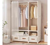 Armoire moderne avec tiroir indépendant, facile à assembler et amovible, plusieurs choix disponibles (double rangée de tiroirs blancs)