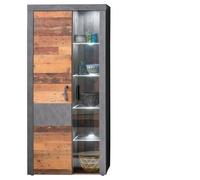 Armoire moderne élégante et pratique avec éclairage - TRENDTEAM - 2 portes - Brun - 34 cm - Battante