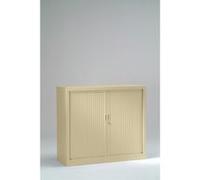 Armoire Monobloc H100xL100xP43 cm 2 Tablettes Beige (1015) Rideaux Beige Beige - Beige G