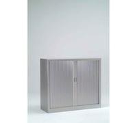 Armoire Monobloc H100xL120xP43 cm 2 Tablettes Alu Rideaux Alu Aluminium - Aluminium G