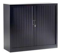 Armoire Monobloc H100xL120xP43 cm 2 Tablettes Anthracite Rideaux Anthracite Anthracite - Anthracite G