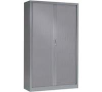 Armoire Monobloc H198xL100xP43 cm 4 Tablettes Alu Rideaux Alu Aluminium - Aluminium G