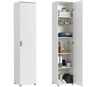 Home Collective Armoire étroite Multi-usages de 40 cm de Large avec 1 Porte & 4 étagères, Armoire Universelle pour Le ménage, l'entrée, Le Bureau ou la Chambre, 40x35x184 cm (LxPxH), Blanc